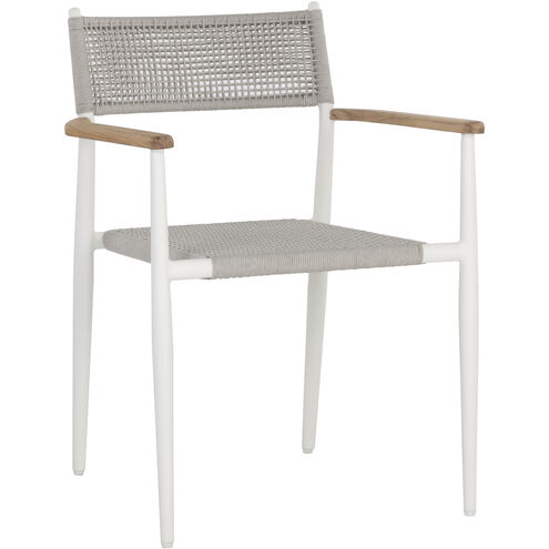 Kona White Outdoor Stackable Dining Armchair, Set Of 2